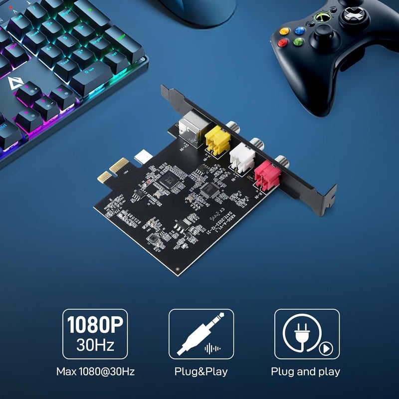 DigitPro PCIE Video Capture Card, PCIE Video Capture Board, HDMI Capture Card for Streaming and Video Gaming, Pass-Through with Ultra-Low Latency on Windows 8, 10, 11 and Linux Systems - Image 4